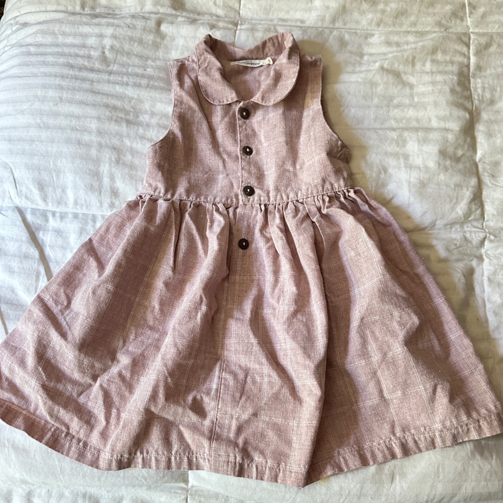 Little Cottonwood Girls Pink Plaid Sleeveless Dress Size 3T